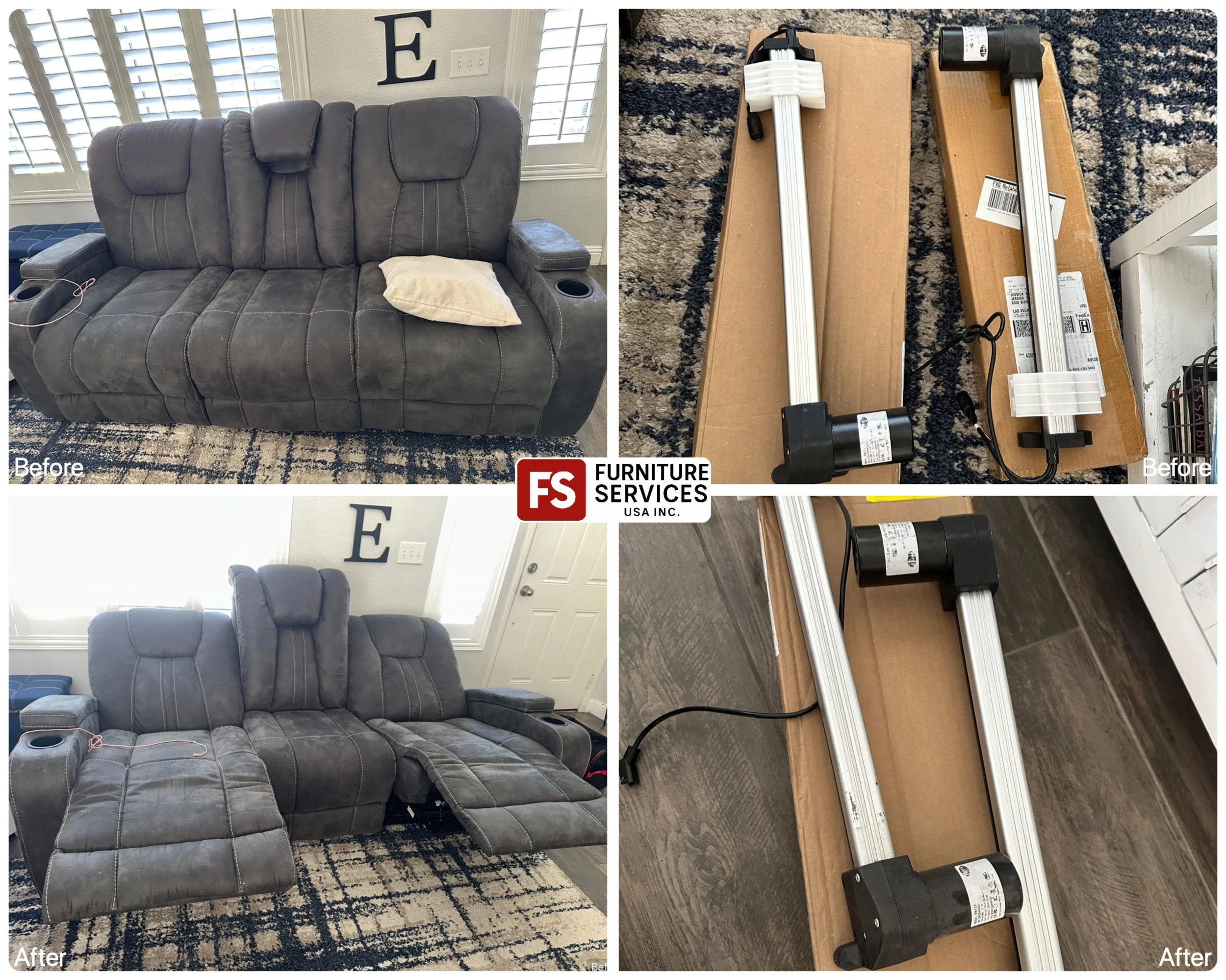 Don't toss that favorite recliner! 🚫 We specialize in repairing electrical and mechanical recliners.
From faulty wiring and broken motors to damaged mechanisms, we provide and expertly install all necessary parts to get you reclining in comfort agai