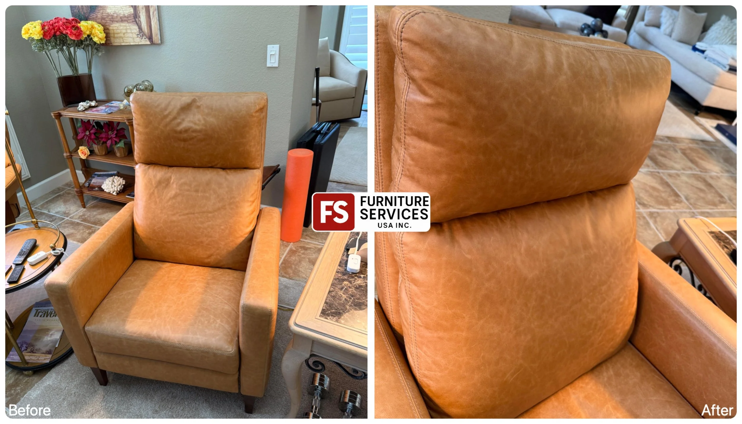 Goodbye Sagging Headrest, Hello Comfort! 👋
This chair's headrest cushion was looking deflated and uncomfortable (Before). We expertly added extra stuffing to restore its full shape, making it look and feel like new!
Do your cushions need a lift? We 