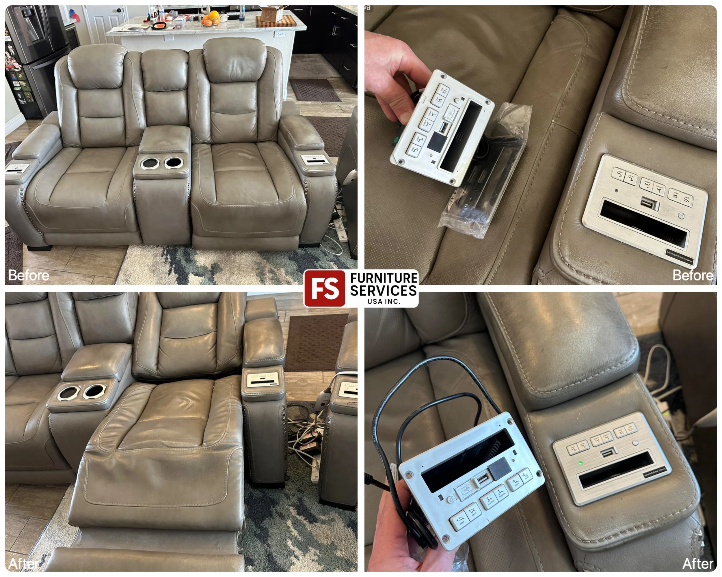 Recliner controls out of control? We've got the fix!
We specialize in diagnosing and repairing power recliner issues, including the replacement and installation of electrical control panels. We provide the necessary parts and expertise to ensure your
