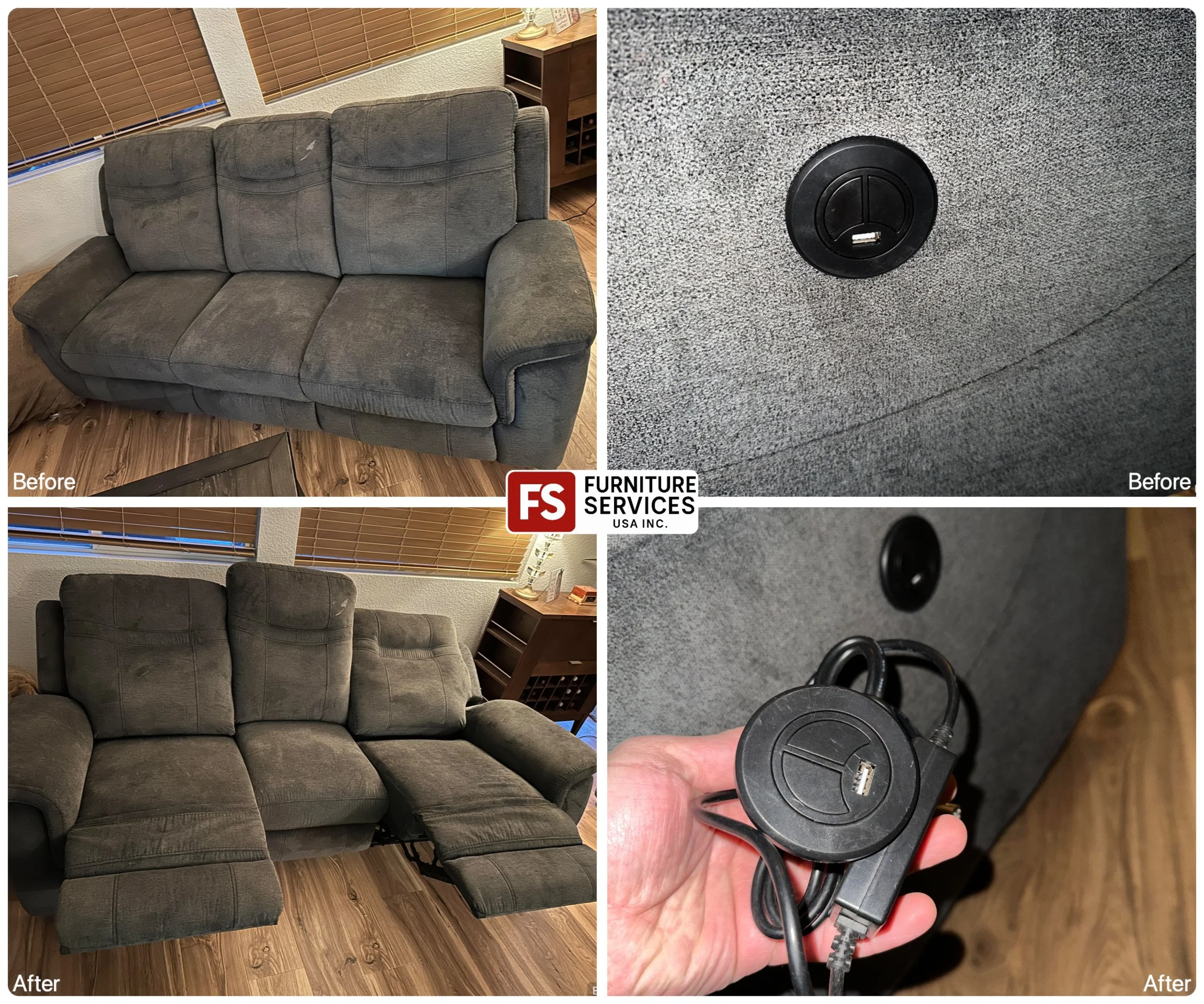 Don't toss that favorite recliner! 🚫 We specialize in repairing electrical and mechanical recliners.
From faulty wiring and broken motors to damaged mechanisms, we provide and expertly install all necessary parts to get you reclining in comfort agai