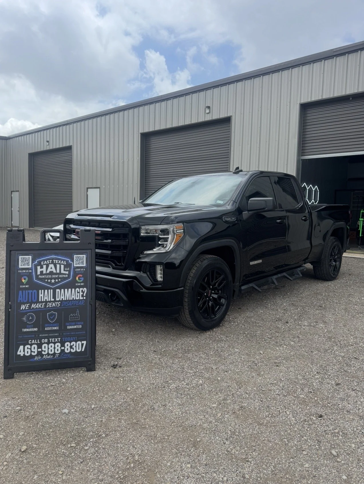 East Texas Hail LLC auto hail repair shop in Kaufman, Texas specializing in paintless dent repair.