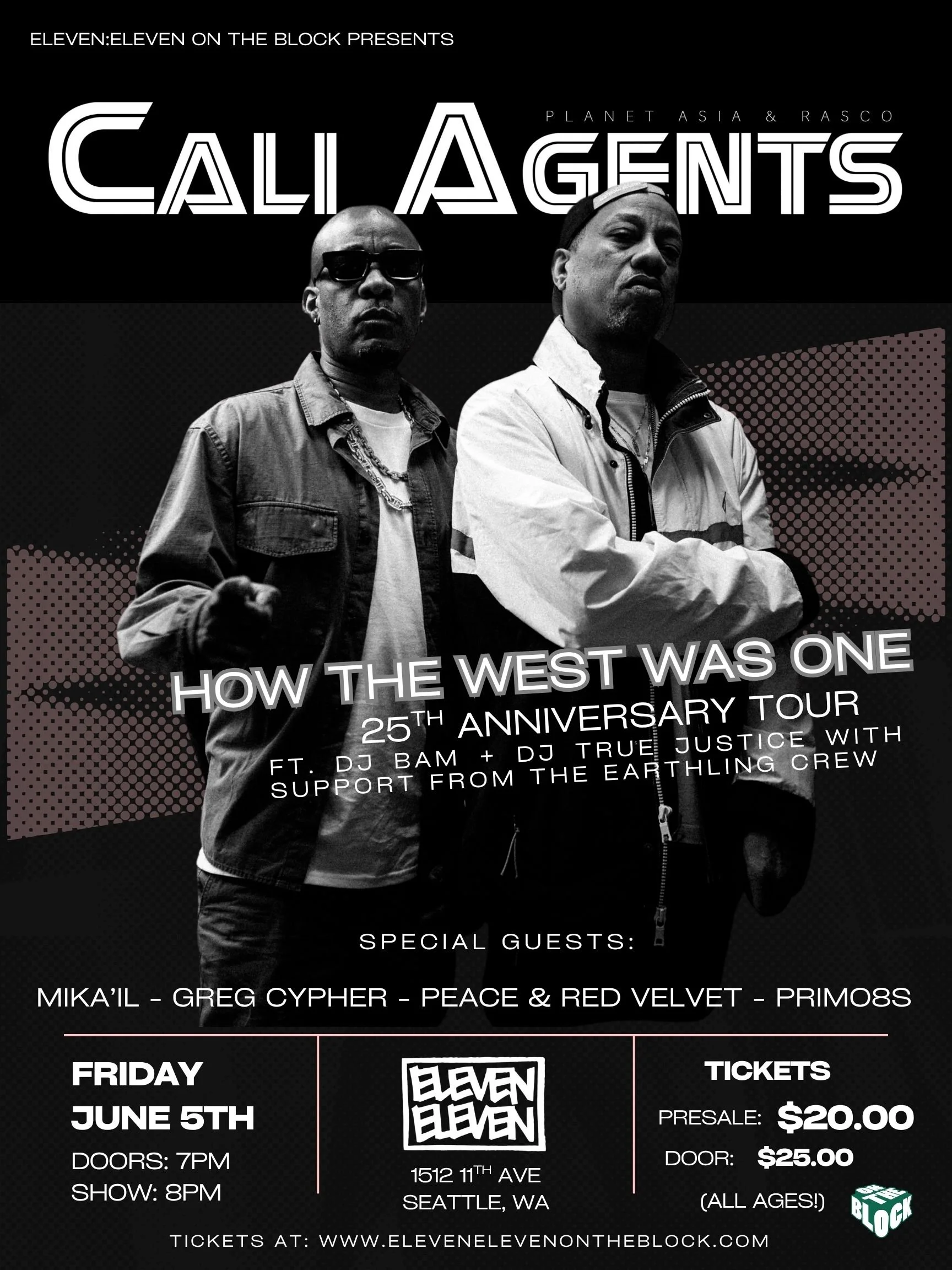 Cali Agents “When The West Was One” 25th Anniversary Tour Tickets Live!