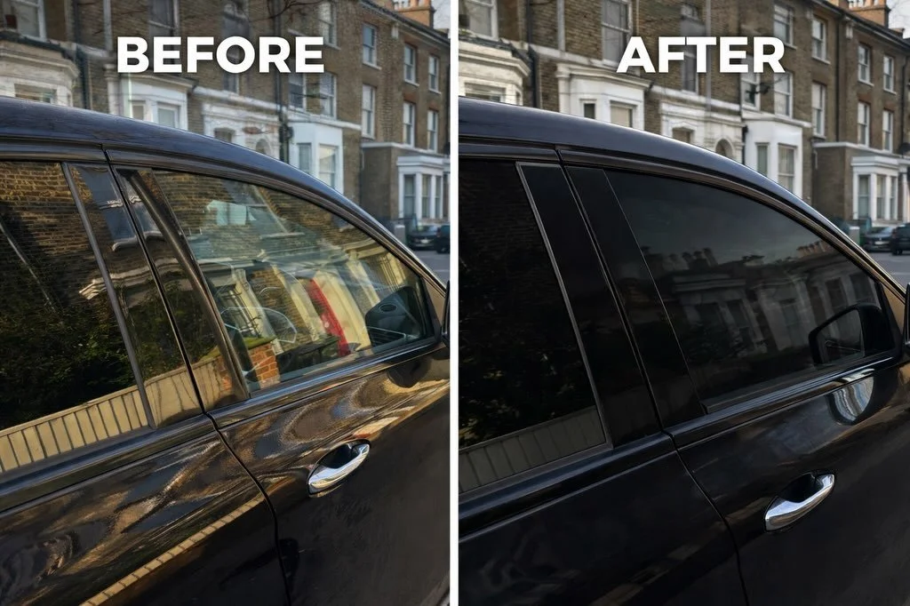 Mercedes GLE front window tints with extreme care, precision and quality. 🖤 Book now with link in bio to get your tints done right first time all at your convenience 🥹. #detailondemand #mobiletinting