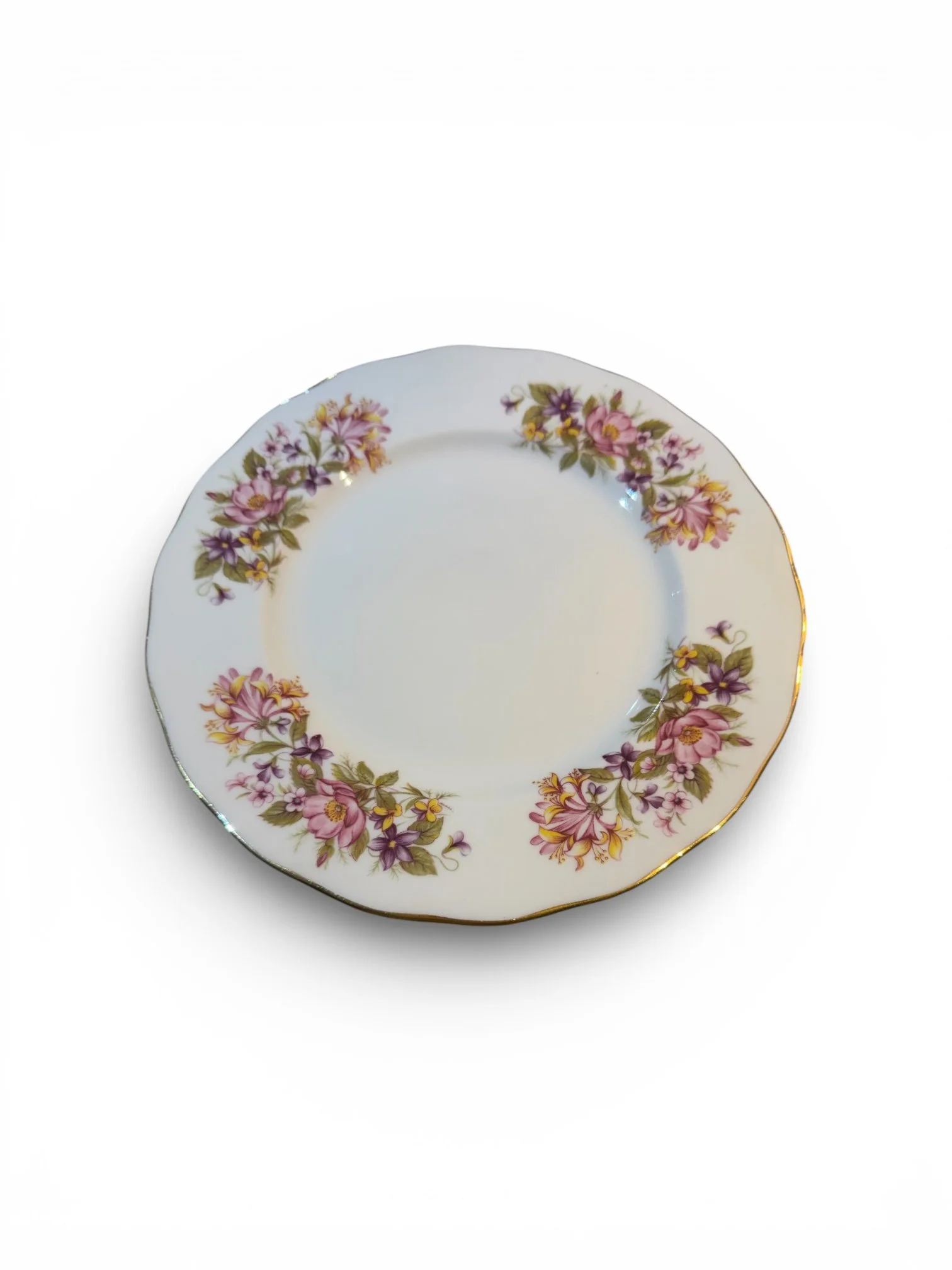 Colclough bone china - Vintage floral plates (note: this is an add on item only)