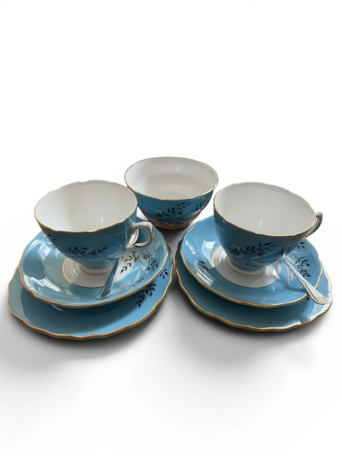 turquoise leaf ref 24 sugar bowl and cups.jfif