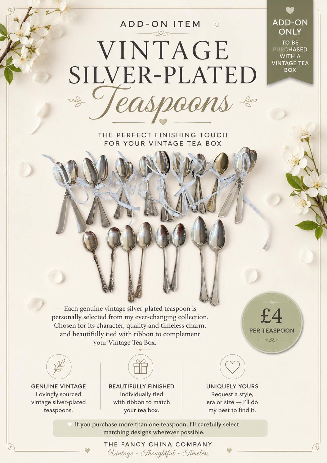 Vintage Silver-Plated Teaspoon – Gift Box Extra