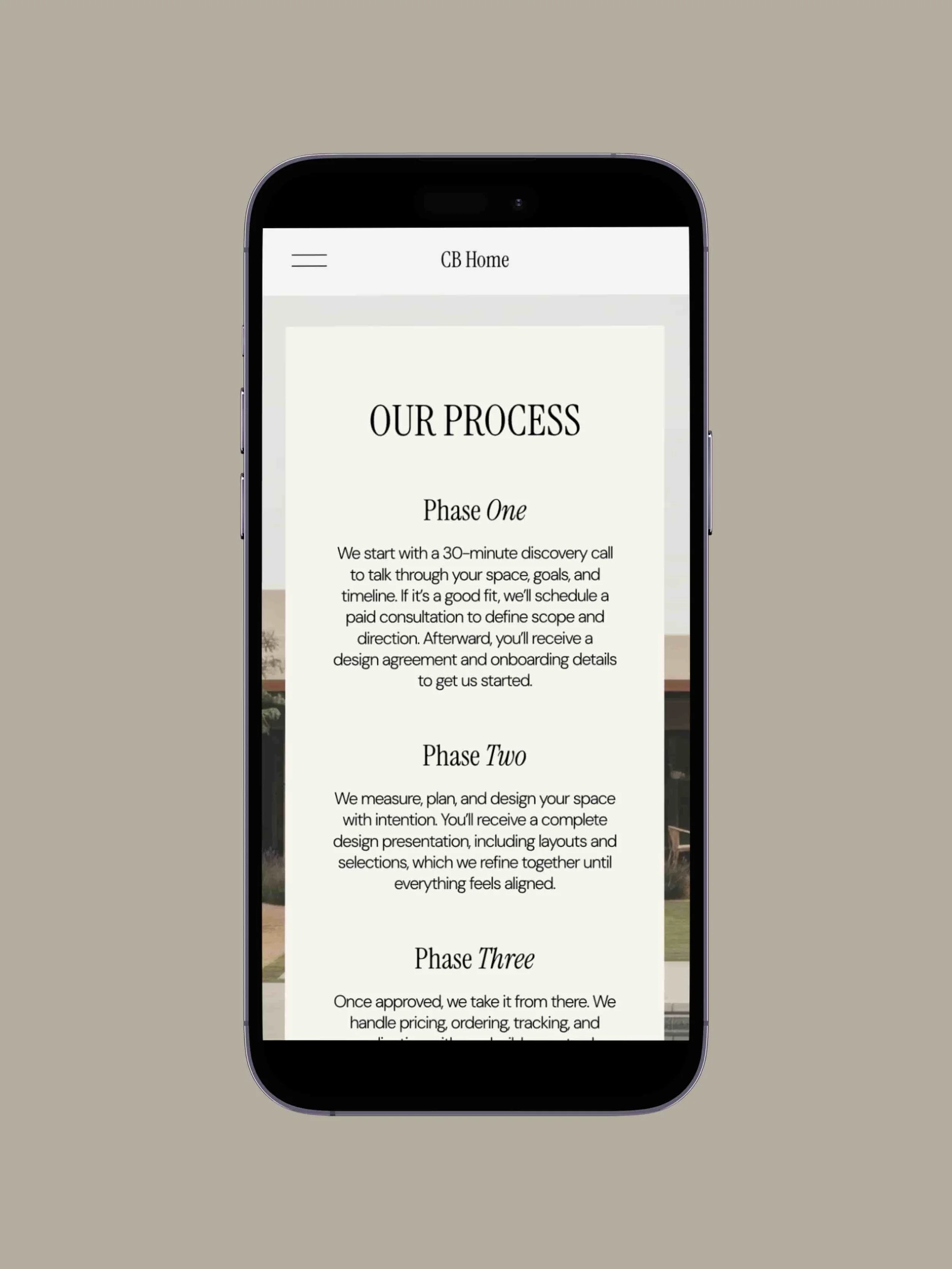 website design for interior designers