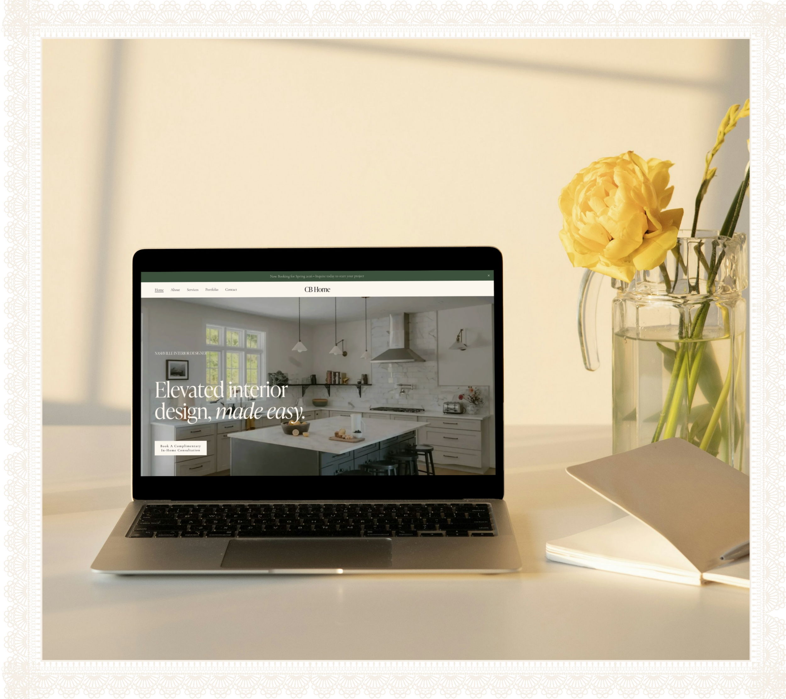 web design, copywriting, and photography for interior designers
