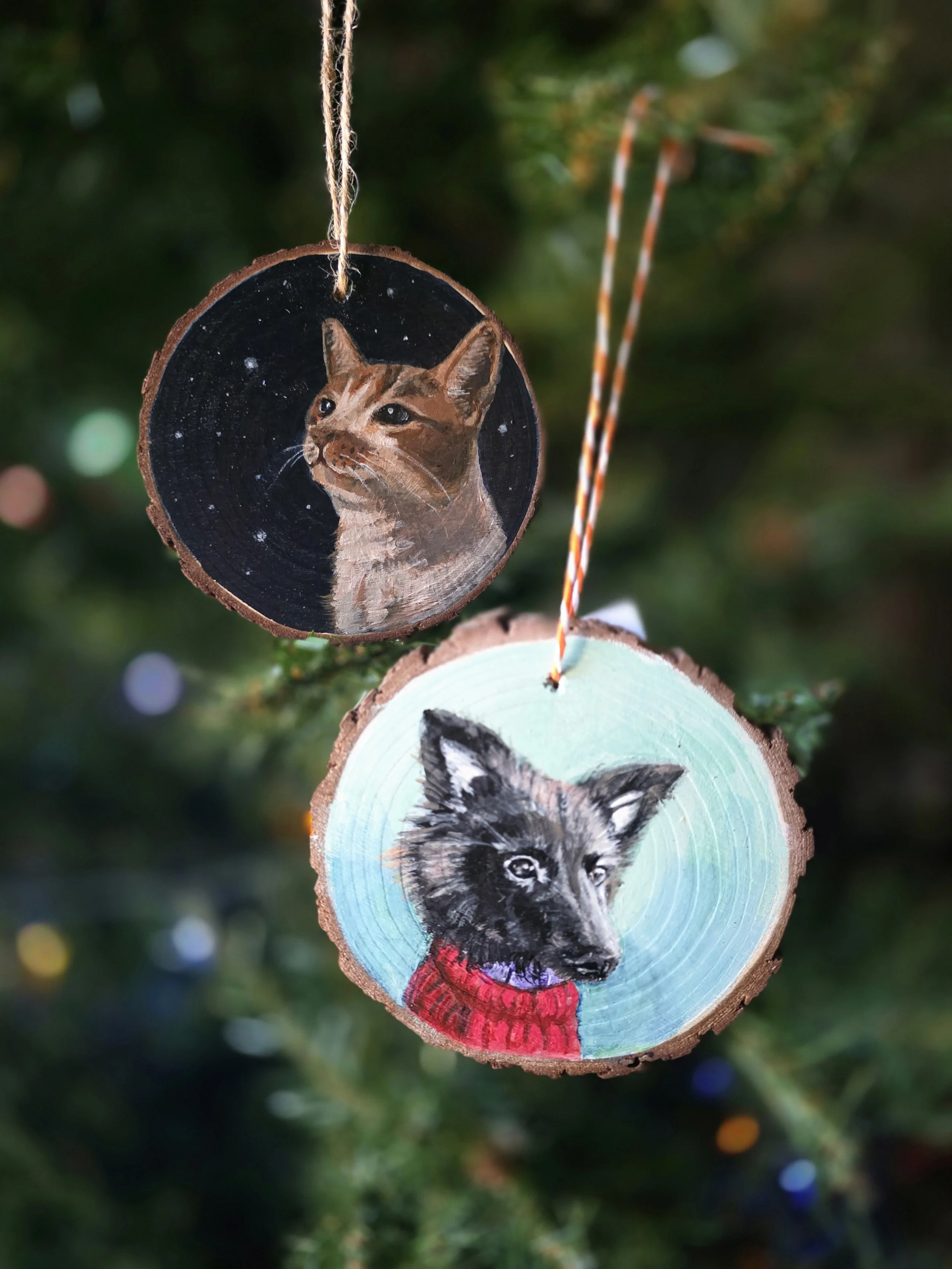 Pet Portrait Ornaments $75