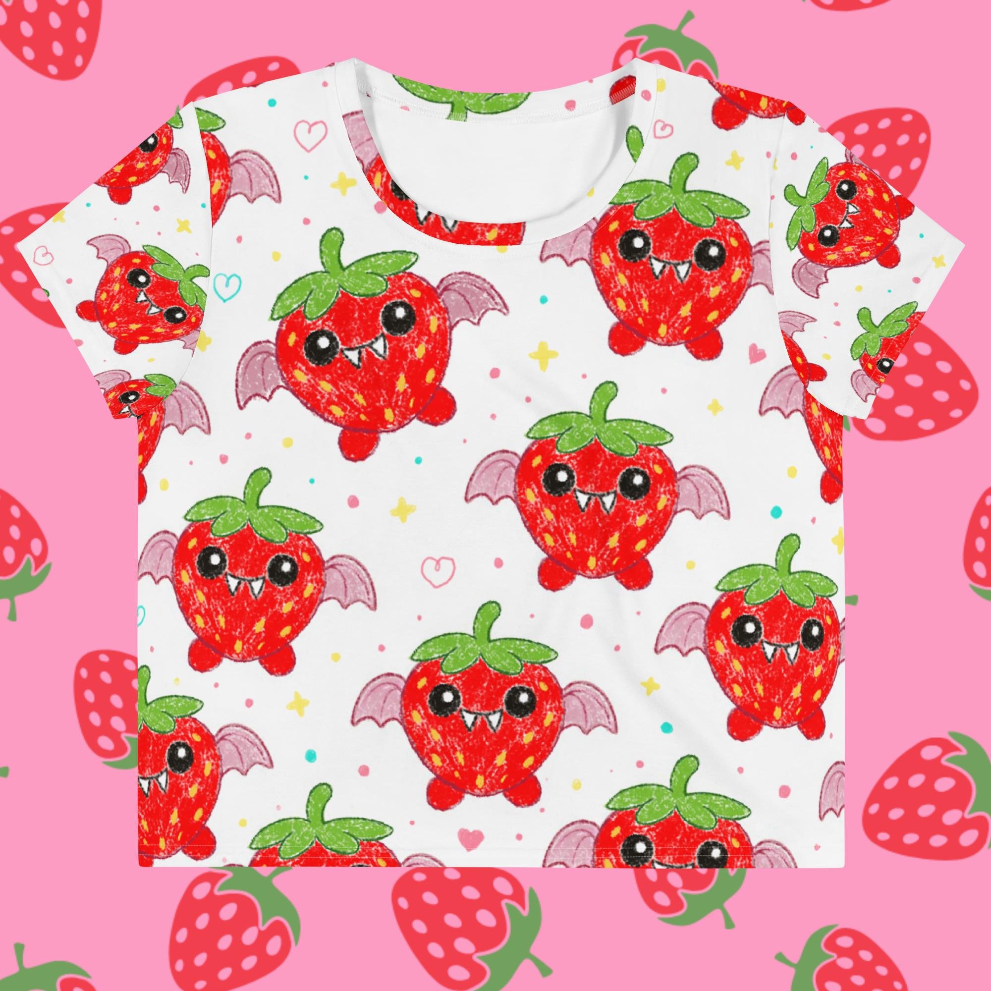 Strawberry Vampire All-Over Print Crop Tee