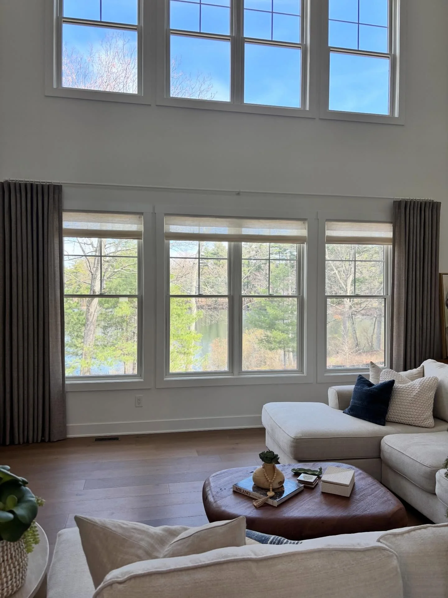 Frame that beautiful view with custom drapes!

@leblancdesign