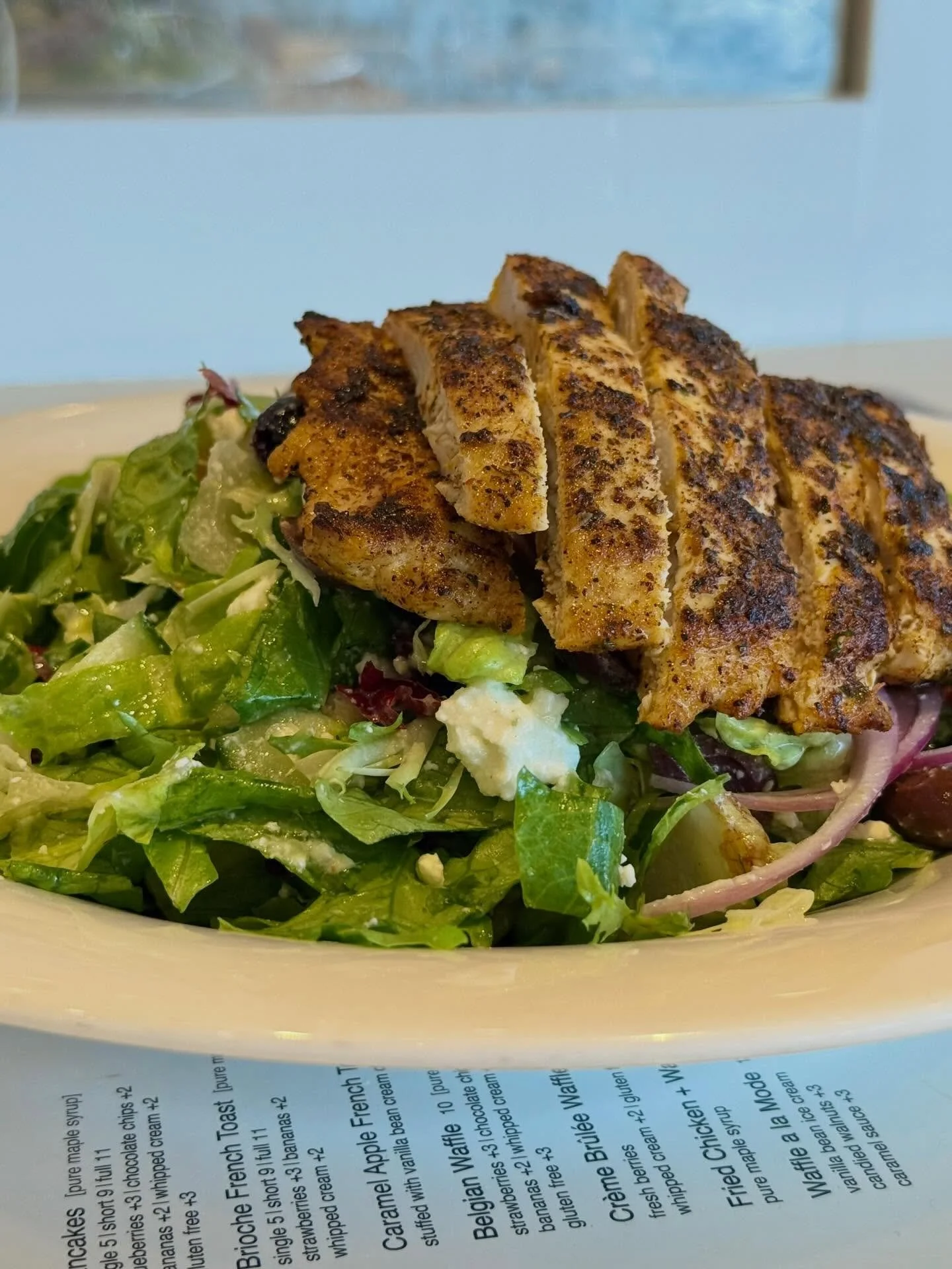 Which one are you choosing? 

1. House Salad+Blackened Chicken 
2. Crispy Goat Cheese 
3. Mediterranean Chopped