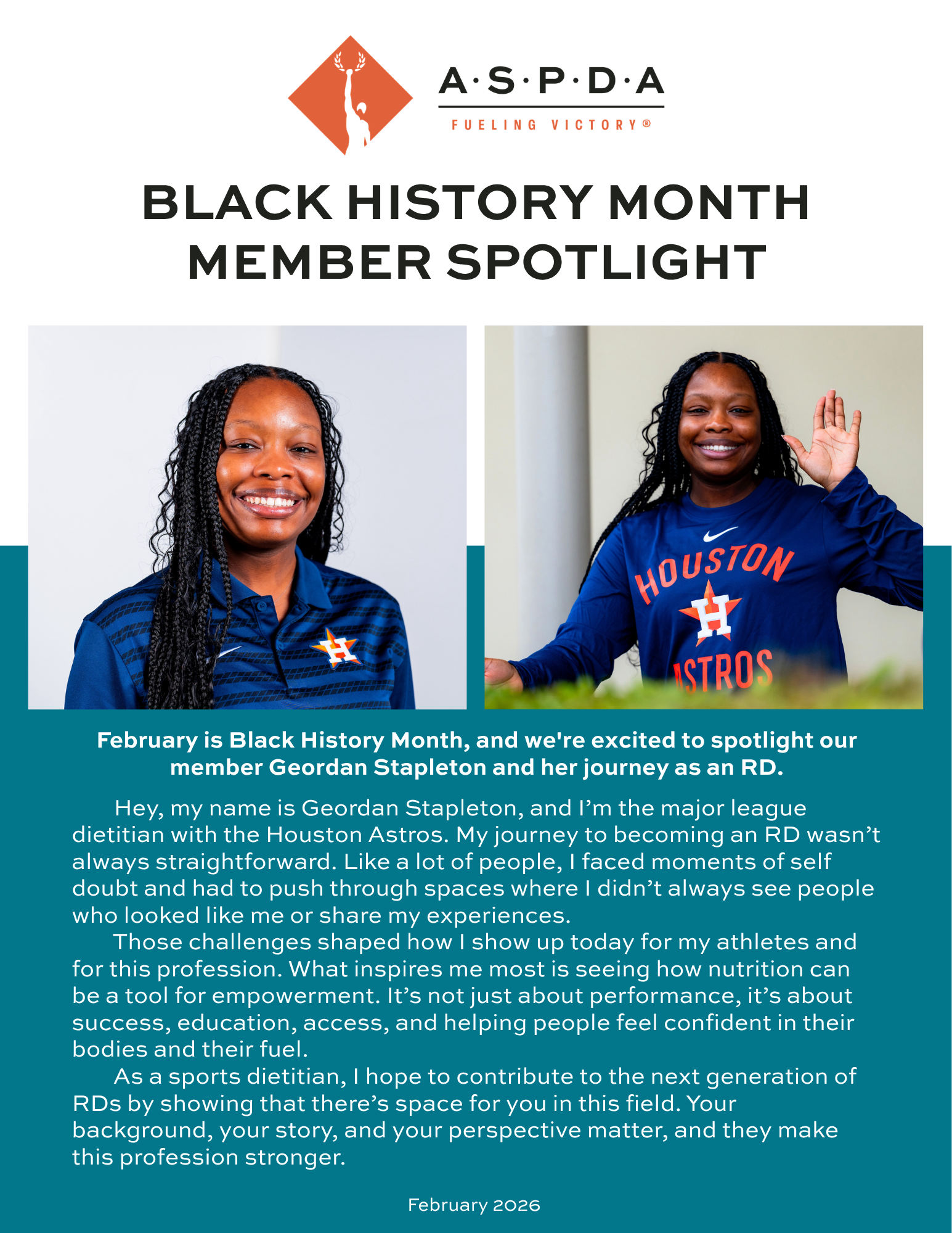 Black History Month Member Spotlight- Geordan Stapleton