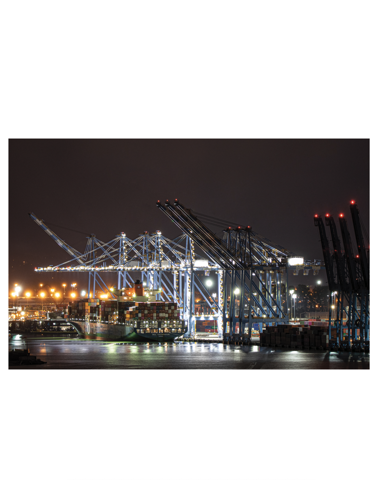 The Tacoma Working Port at Night