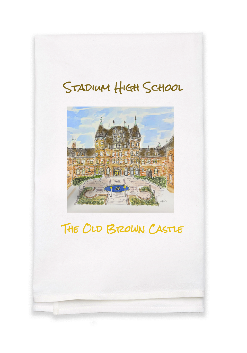 Stadium High School Old Brown Castle Towel