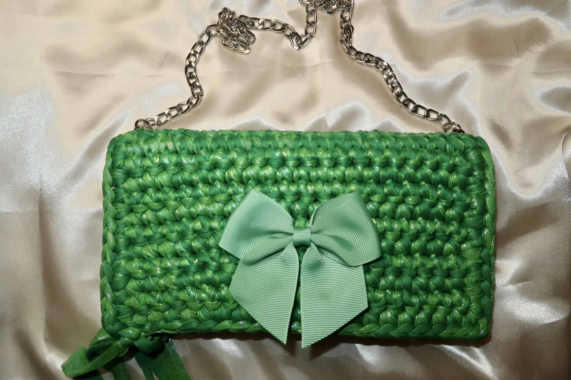 Envy Green Bow Handbag