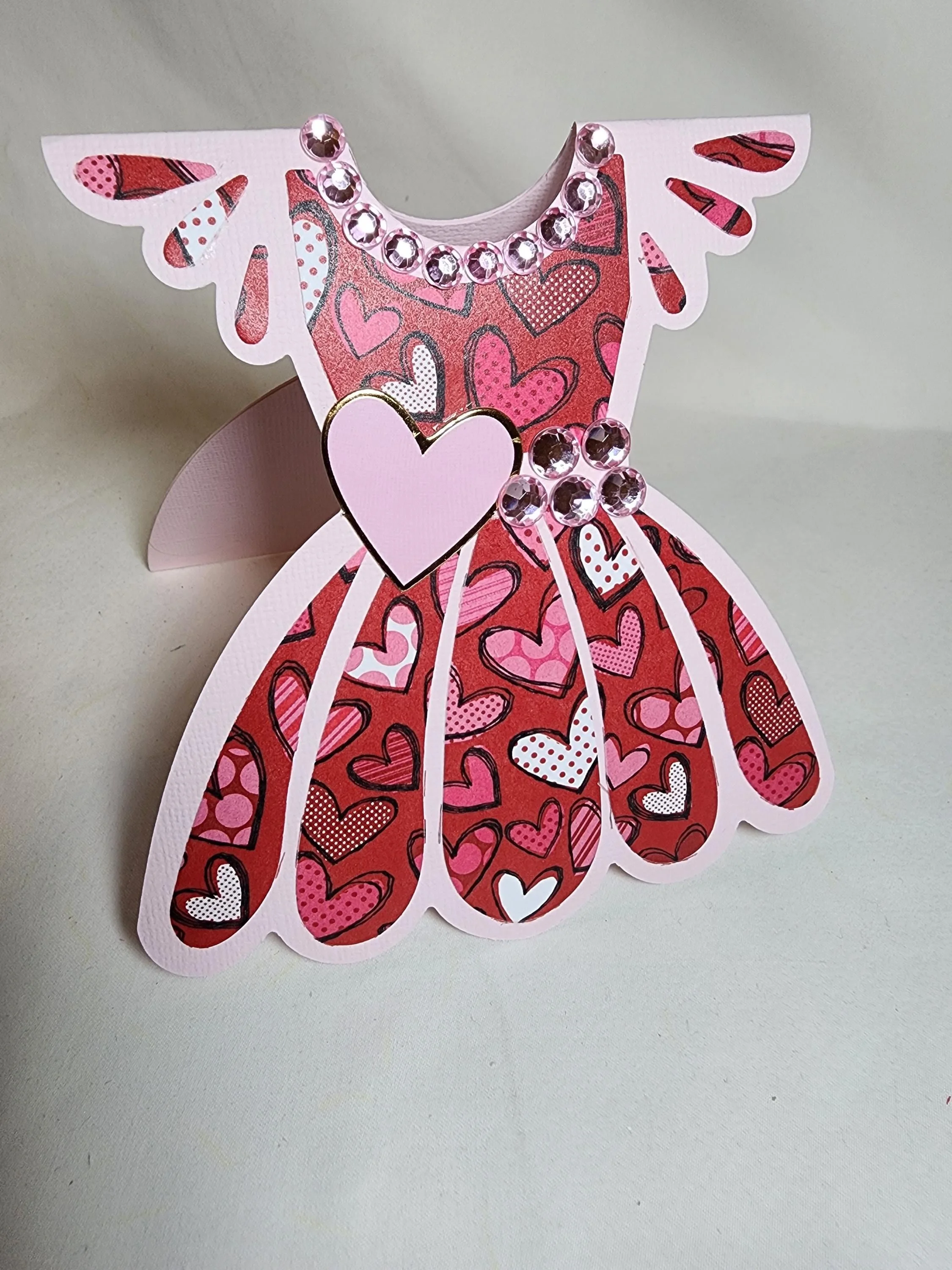 Girly Girl Valentine Card - Handmade Glam Love Day Card