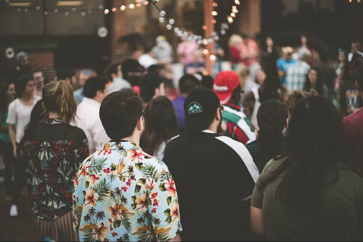 A crowd in a worship event