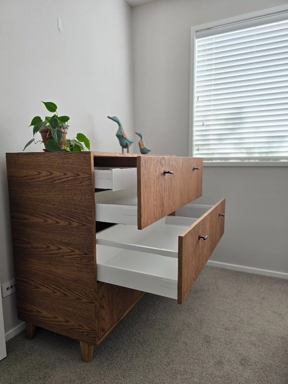 Oak timber chess of drawers - custom furniture