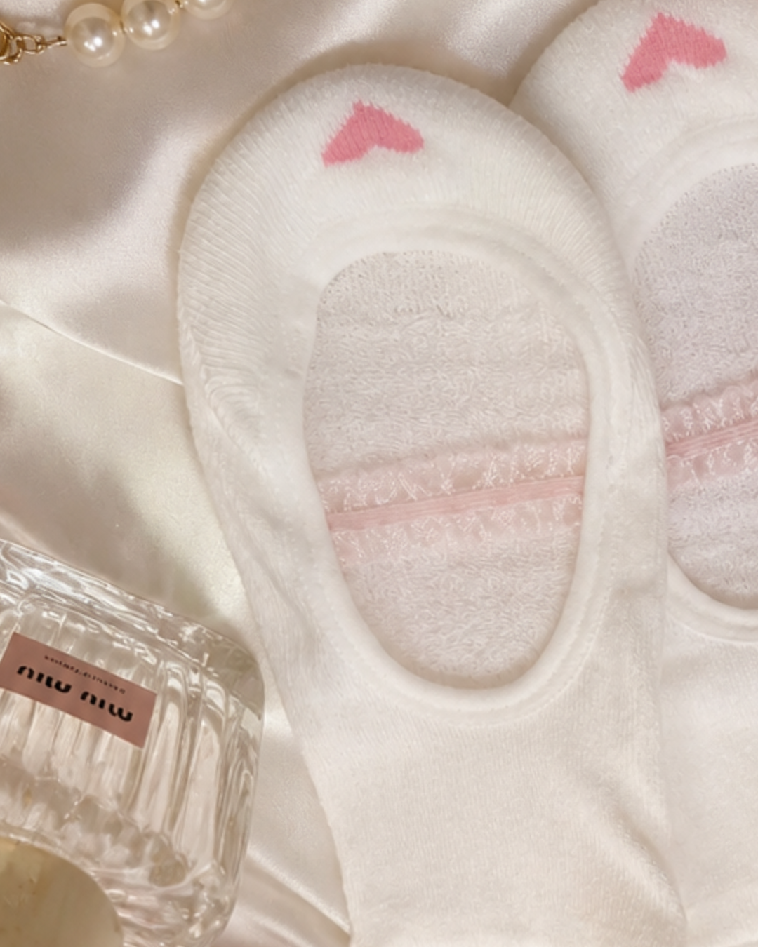 ROSETTE PILATES GRIP SOCKS PINK / WHITE (BALLET)