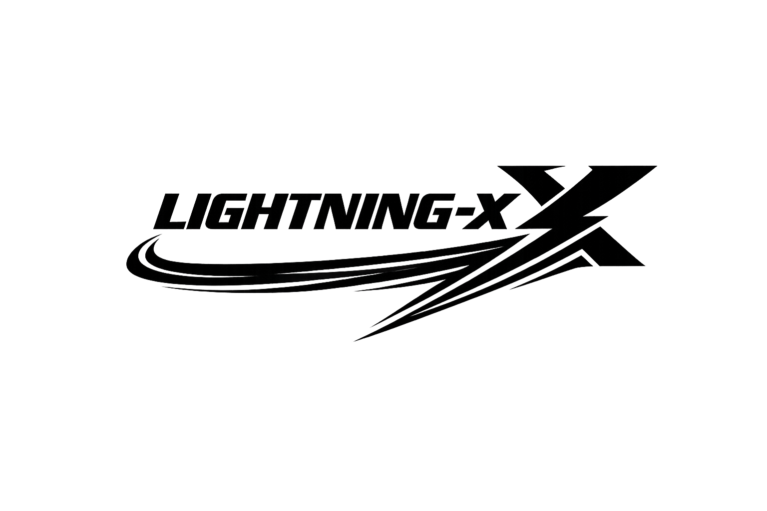Dark logo with the words 'Lighting X' and a stylized arrow.