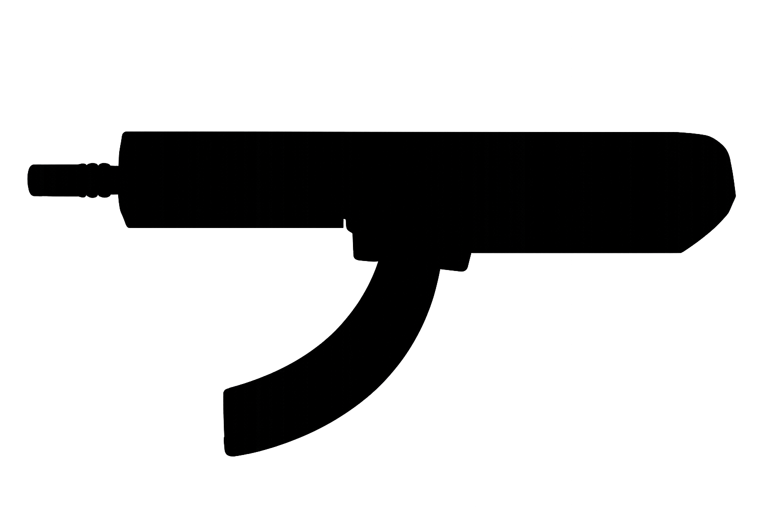 A diagram of a semi-automatic handgun with labels for parts such as the slide, trigger, barrel, and grip.