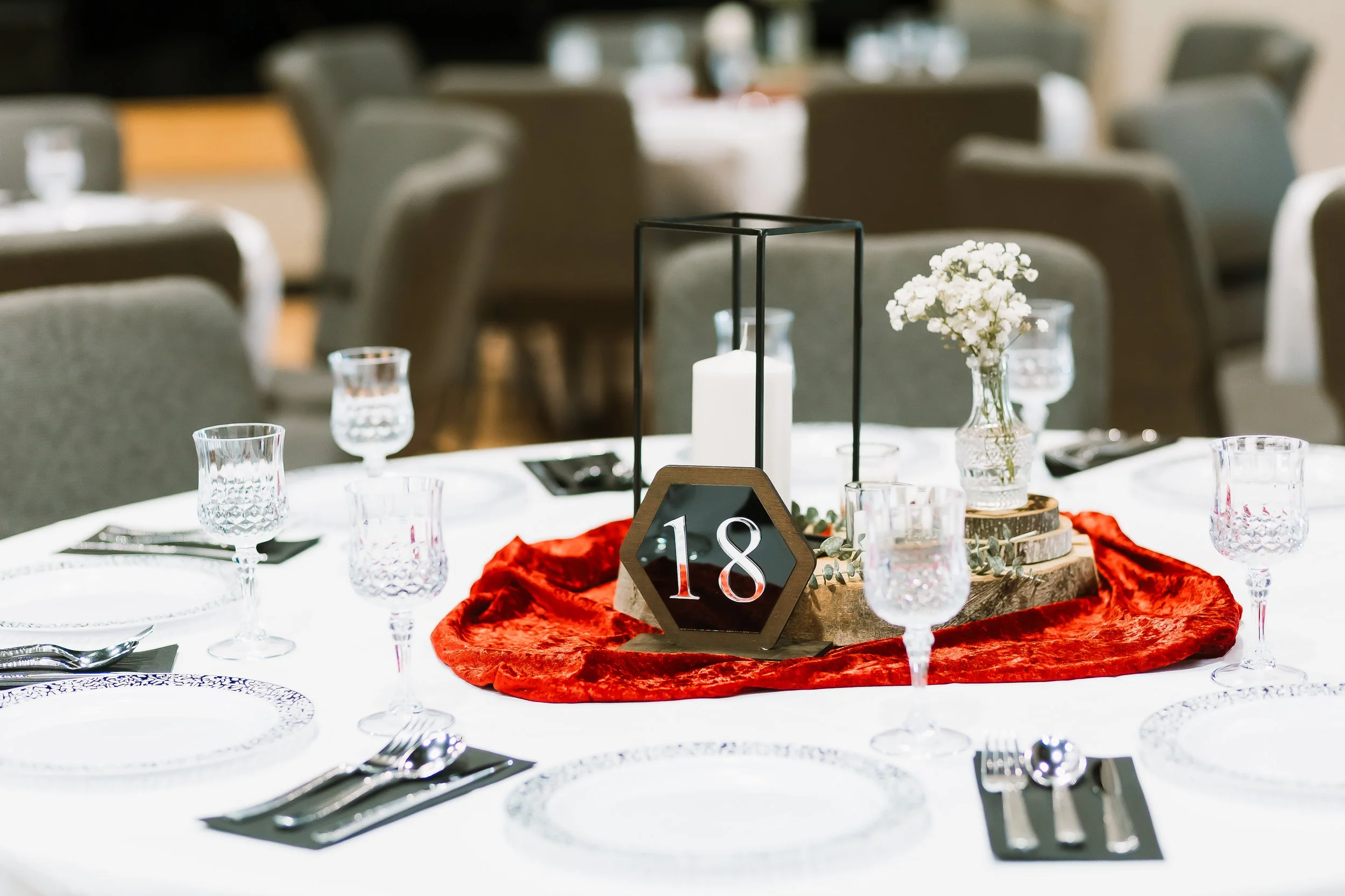 Custom Wood and Acrylic Table Numbers