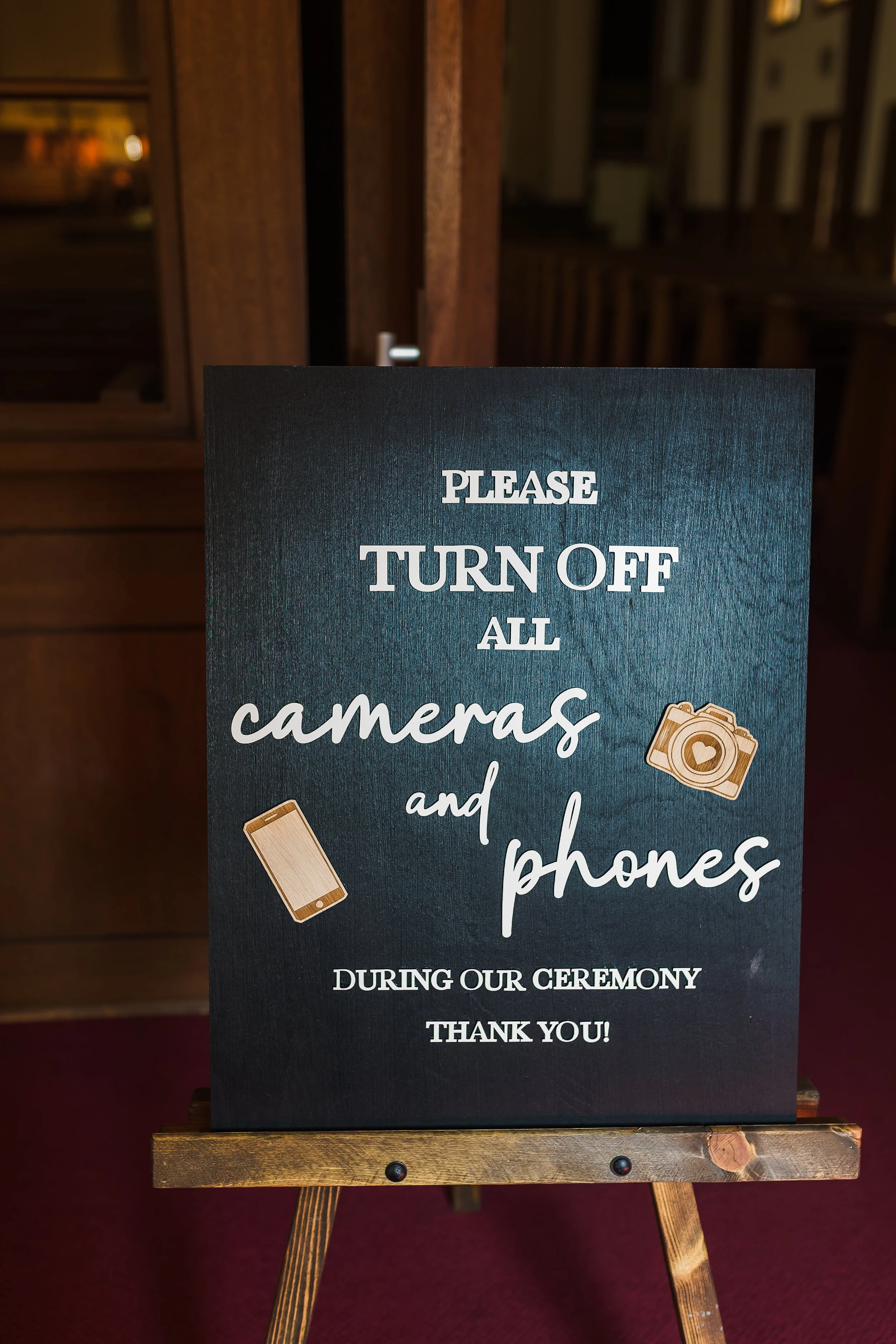 Custom Wedding sign to have guest turn off their phones