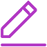 Purple stylus writing on a digital tablet.