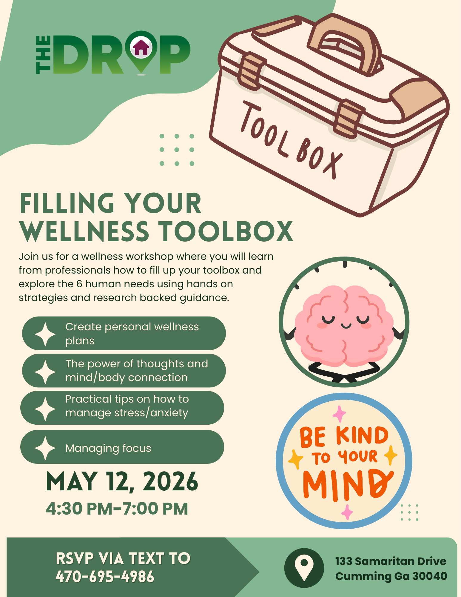 finding your wellness toolbox flyer