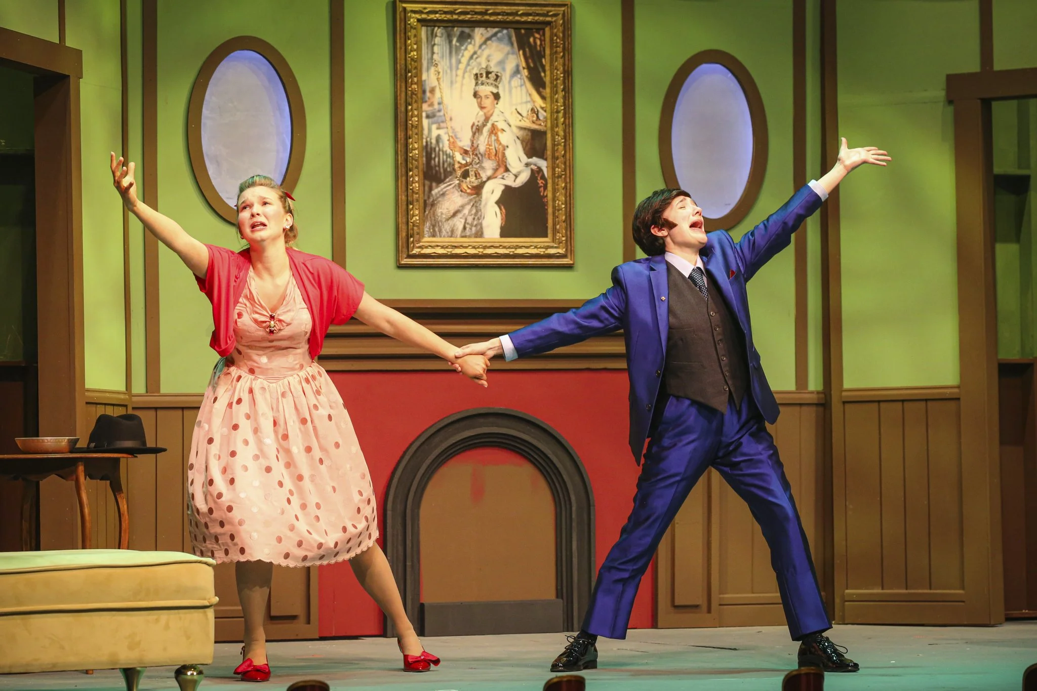 Rachel Crabbe in One Man Two Guvnors at TCU directed by Krista Scott