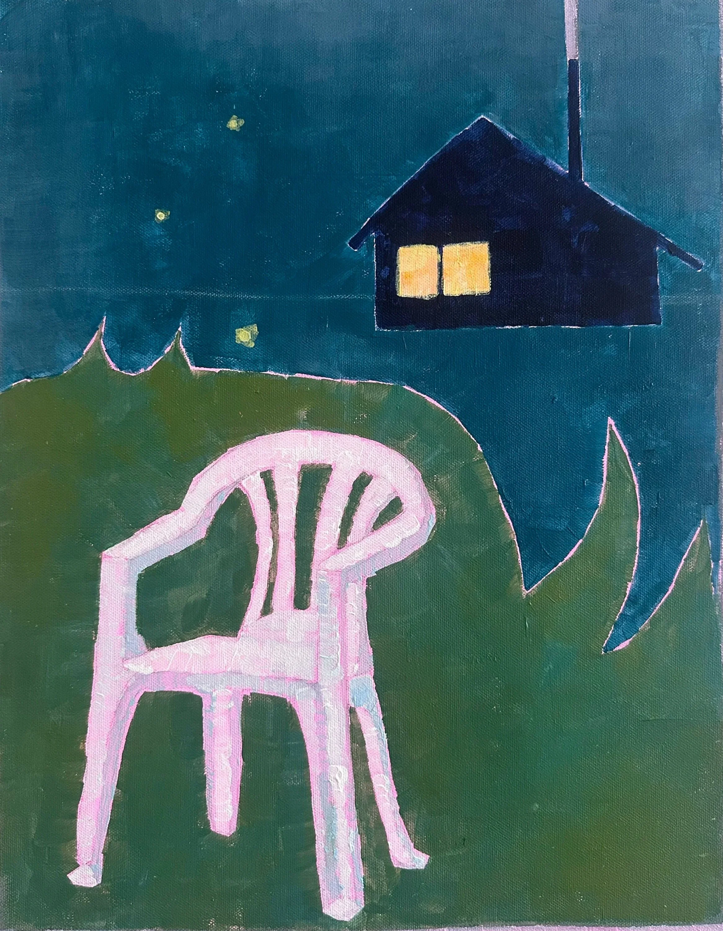 ‘Dusk’ 20”x16” Acrylic, Pastel on Canvas 