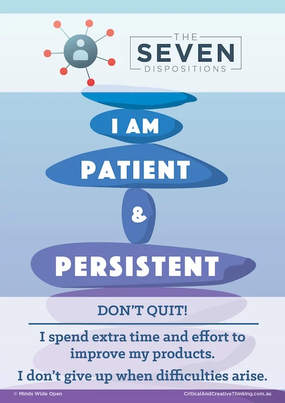 The Seven Dispositions 7-8 Poster "Patient and Persistent"