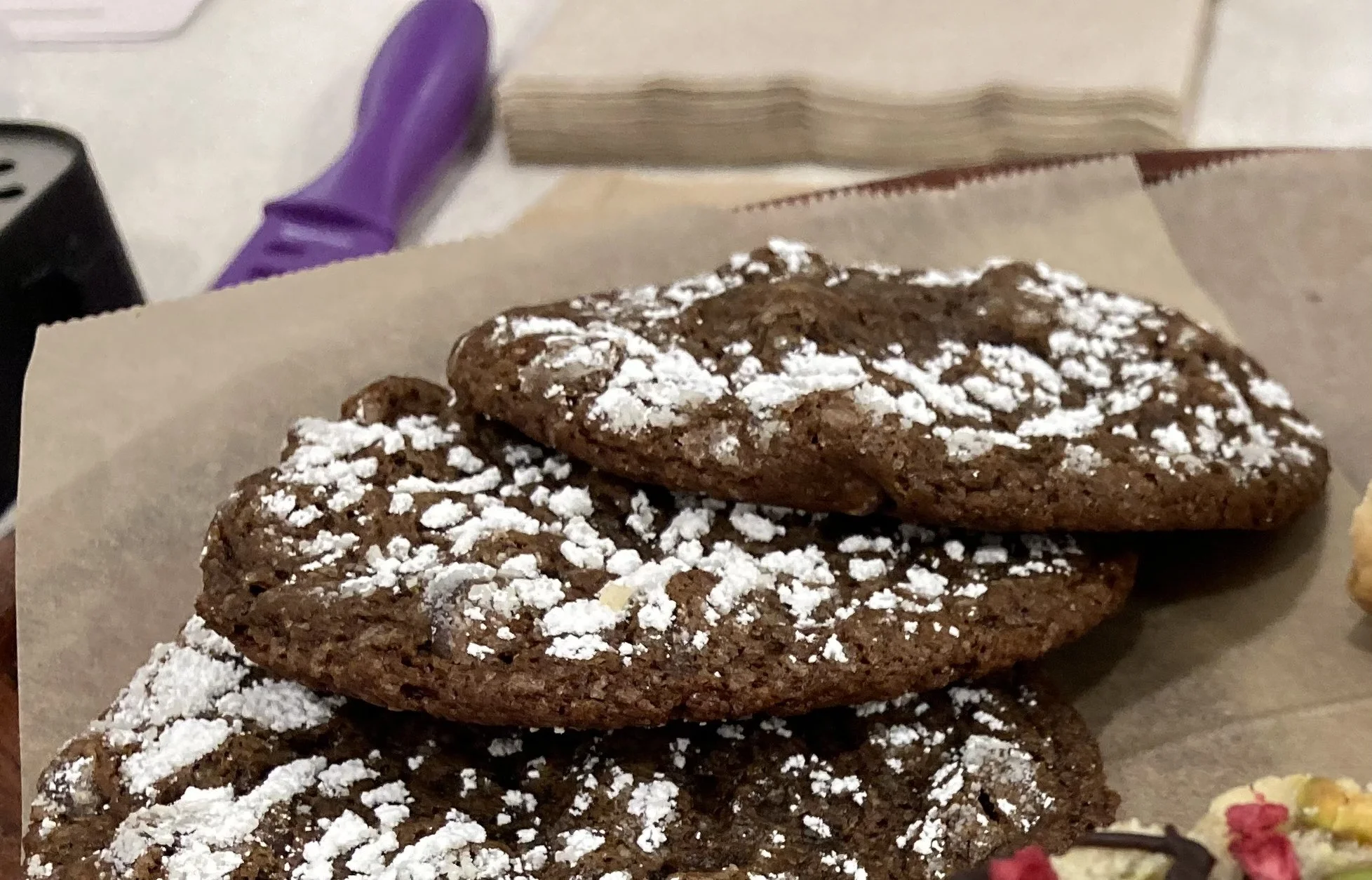 Double Chocolate Crinkle Cookie
