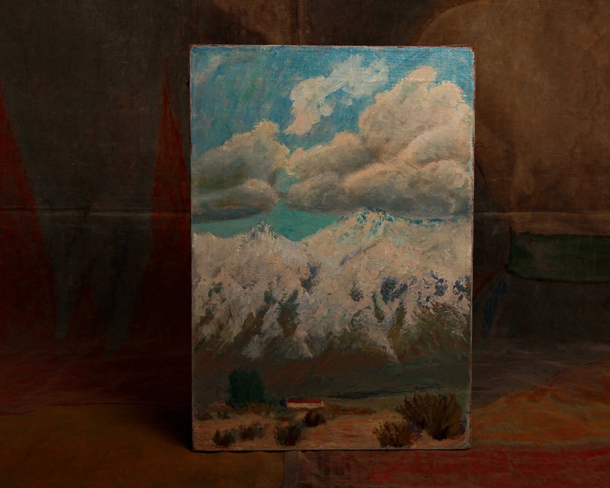Oil painting desert snow mountains-3.jpg