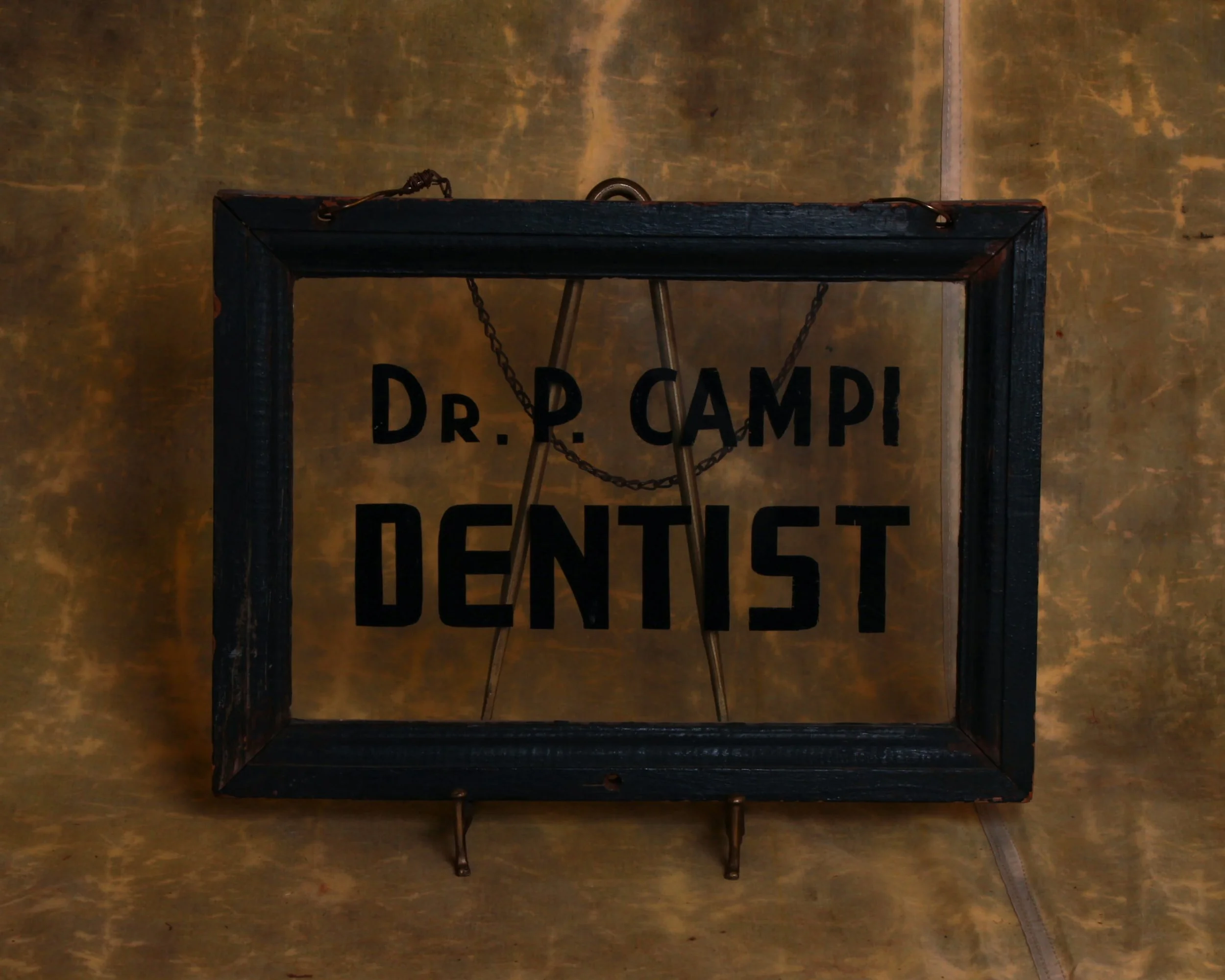 1940s Vintage Dentist Sign - Dr. P. Campi