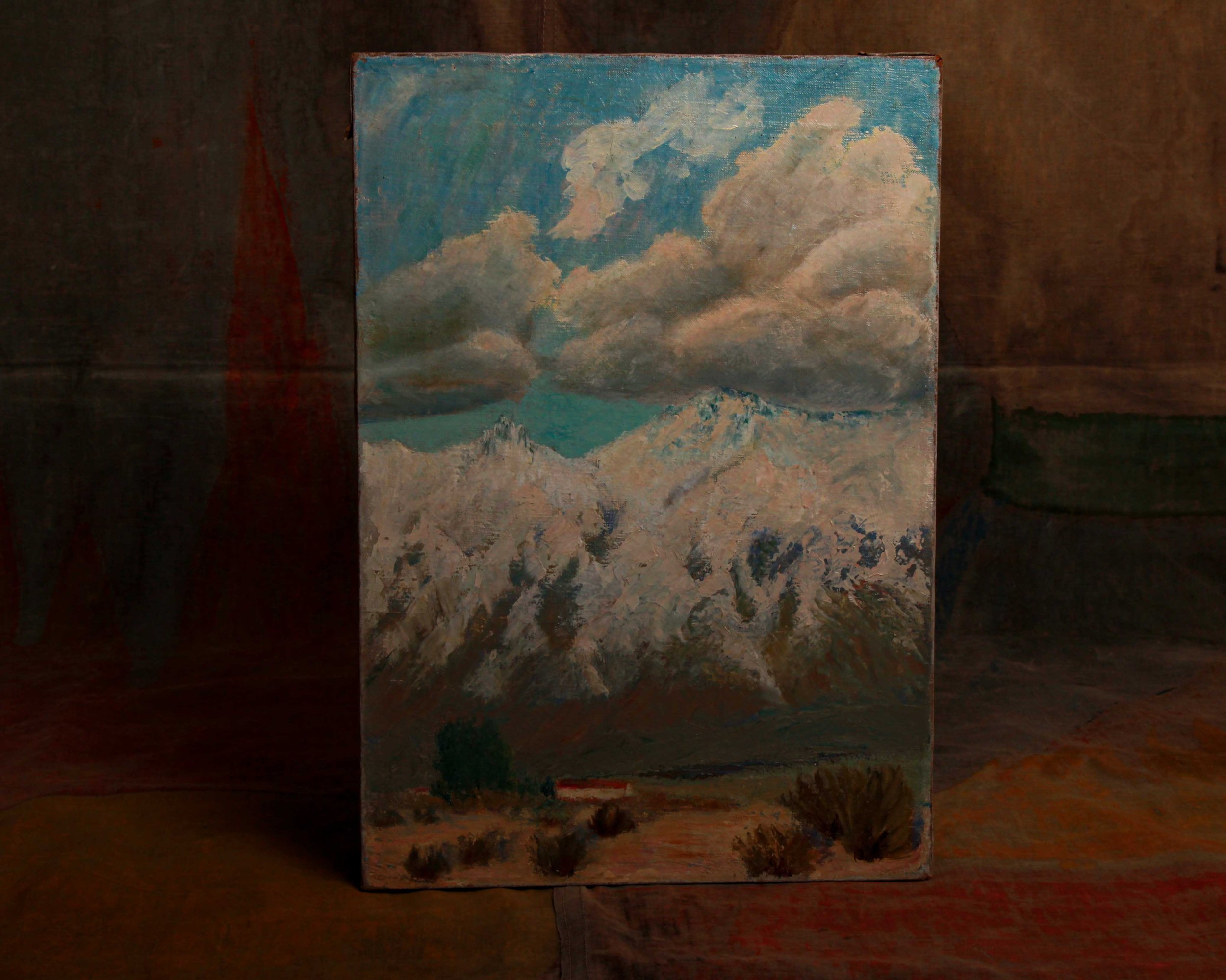 Oil painting desert snow mountains-2.jpg