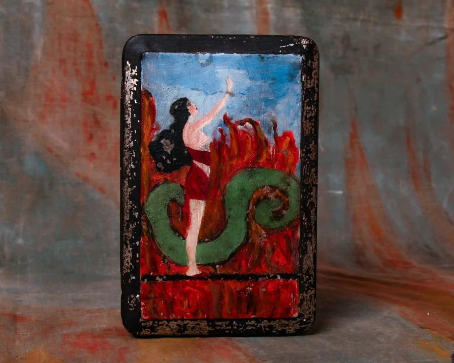 Mermaid naive folk art painting on a tin can-6.jpg