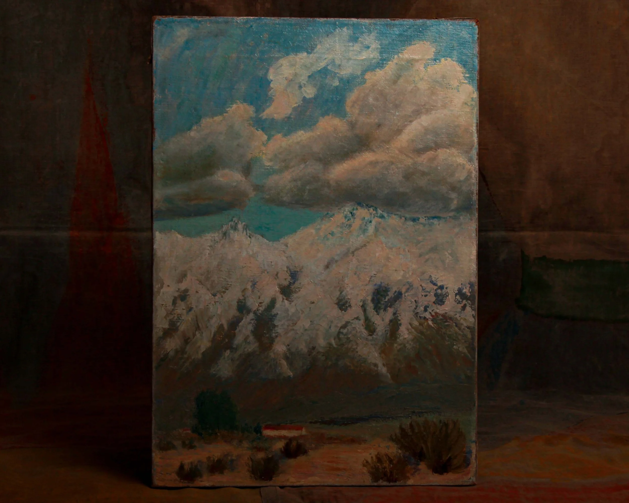 Oil painting desert snow mountains.jpg