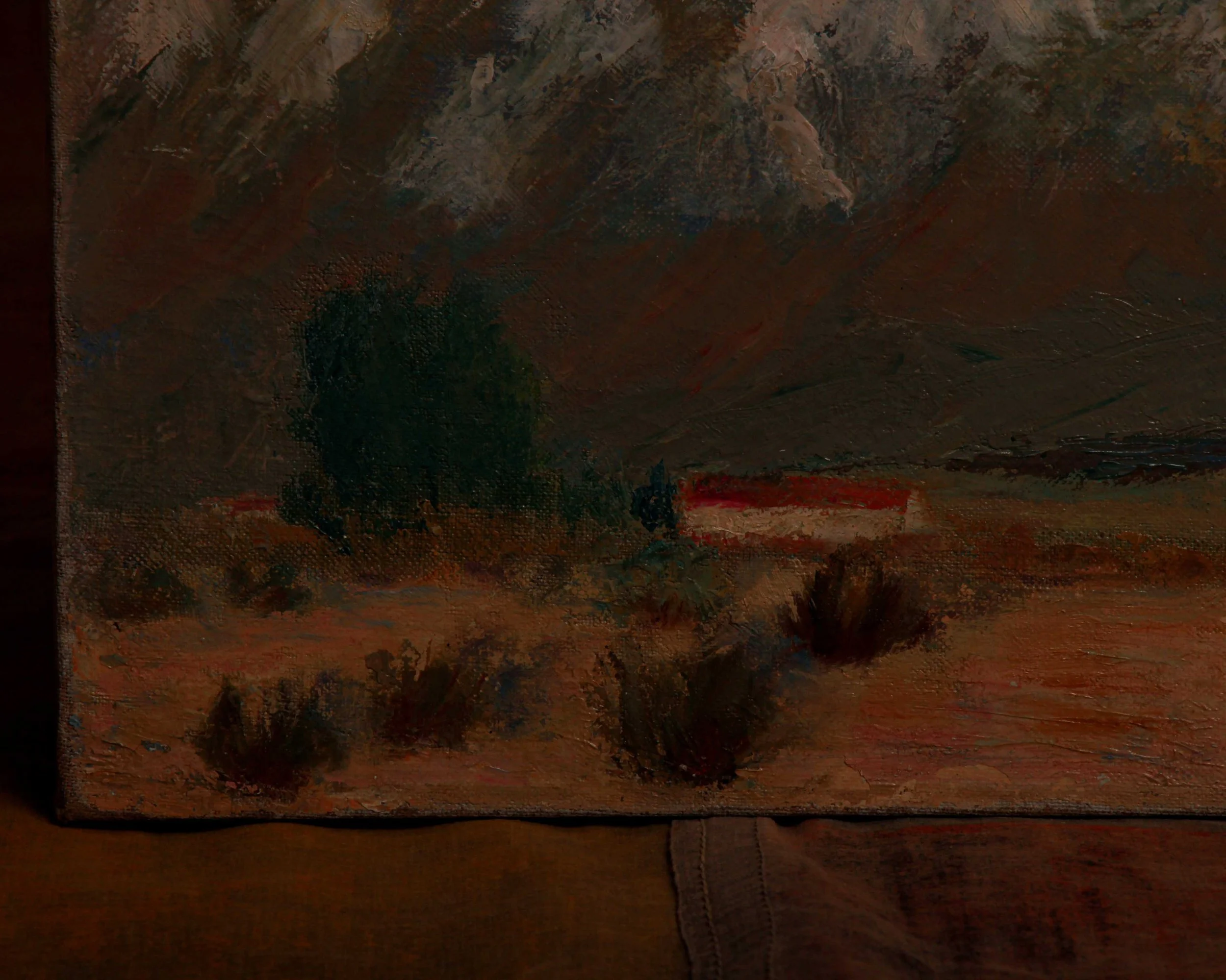 Oil painting desert snow mountains-4.jpg