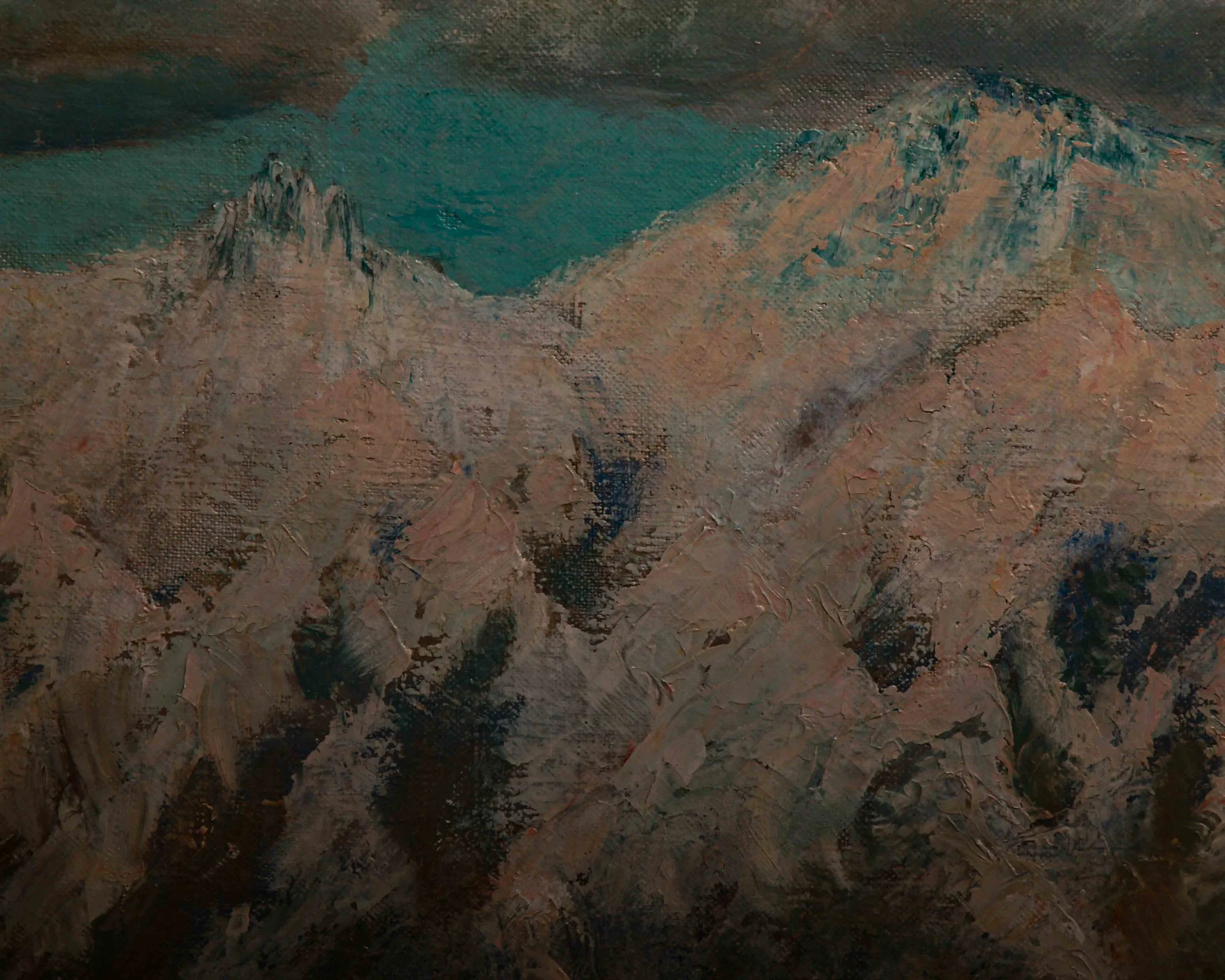 Oil painting desert snow mountains-6.jpg
