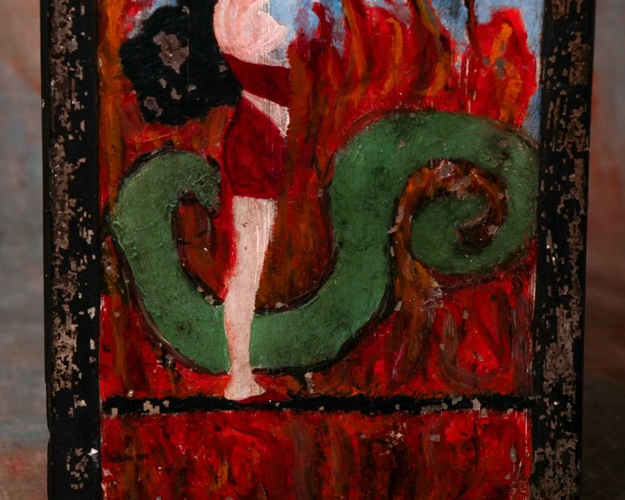 Mermaid naive folk art painting on a tin can-4.jpg