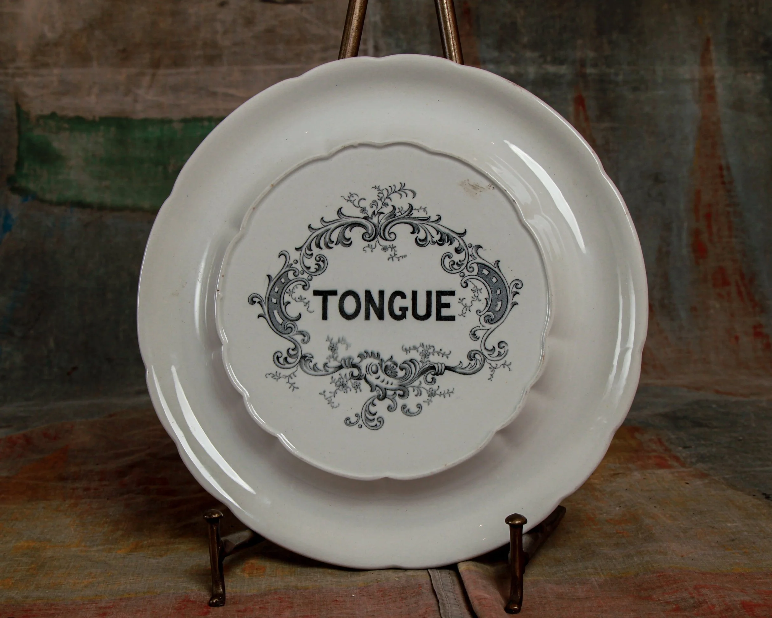 Antique tongue plate