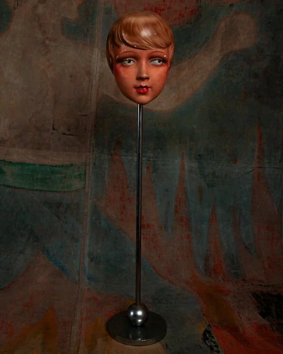Antiques Woman Mannequin Head