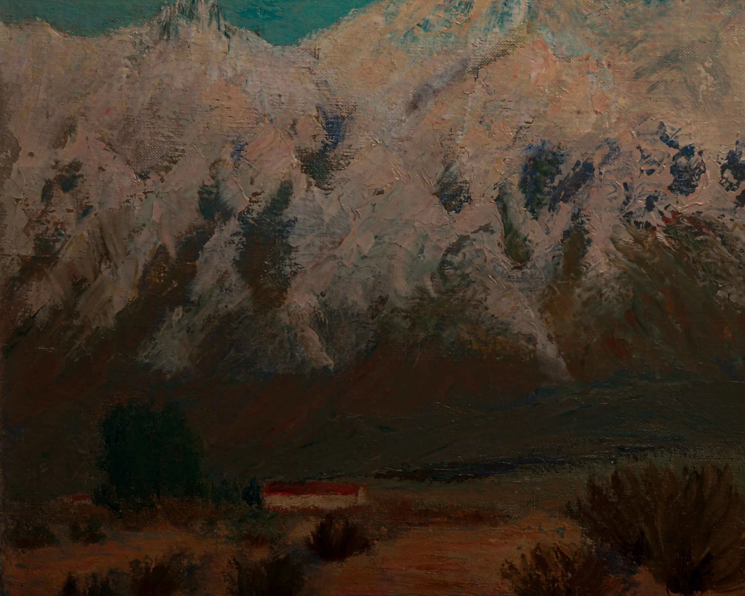 Oil painting desert snow mountains-8.jpg