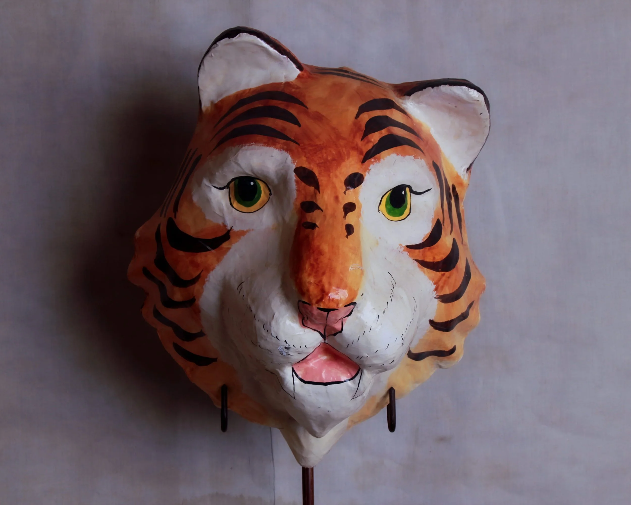 Handcrafted Papier-Mâché Tiger Mask