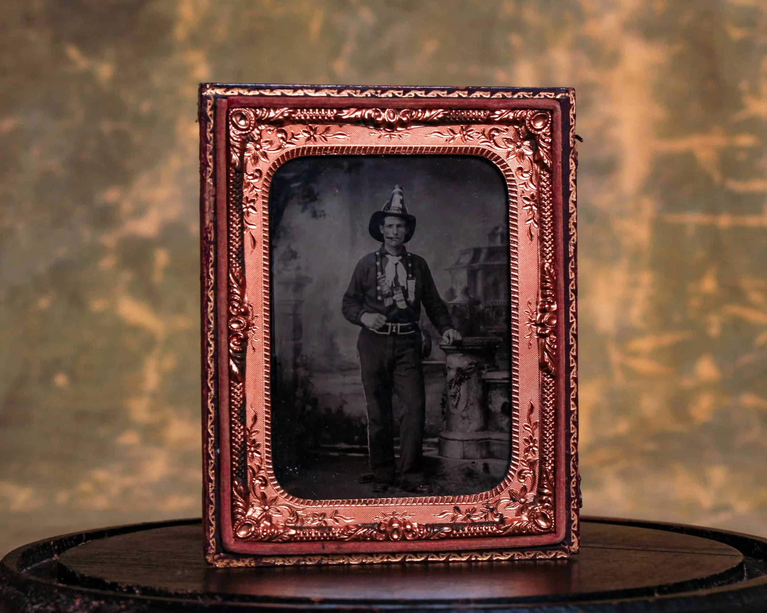tintype fire fighter man