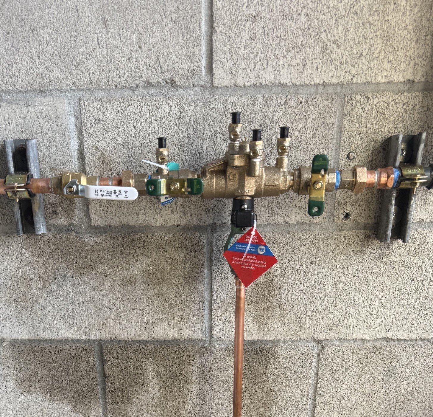 a small residential backflow installed reduced pressure principle