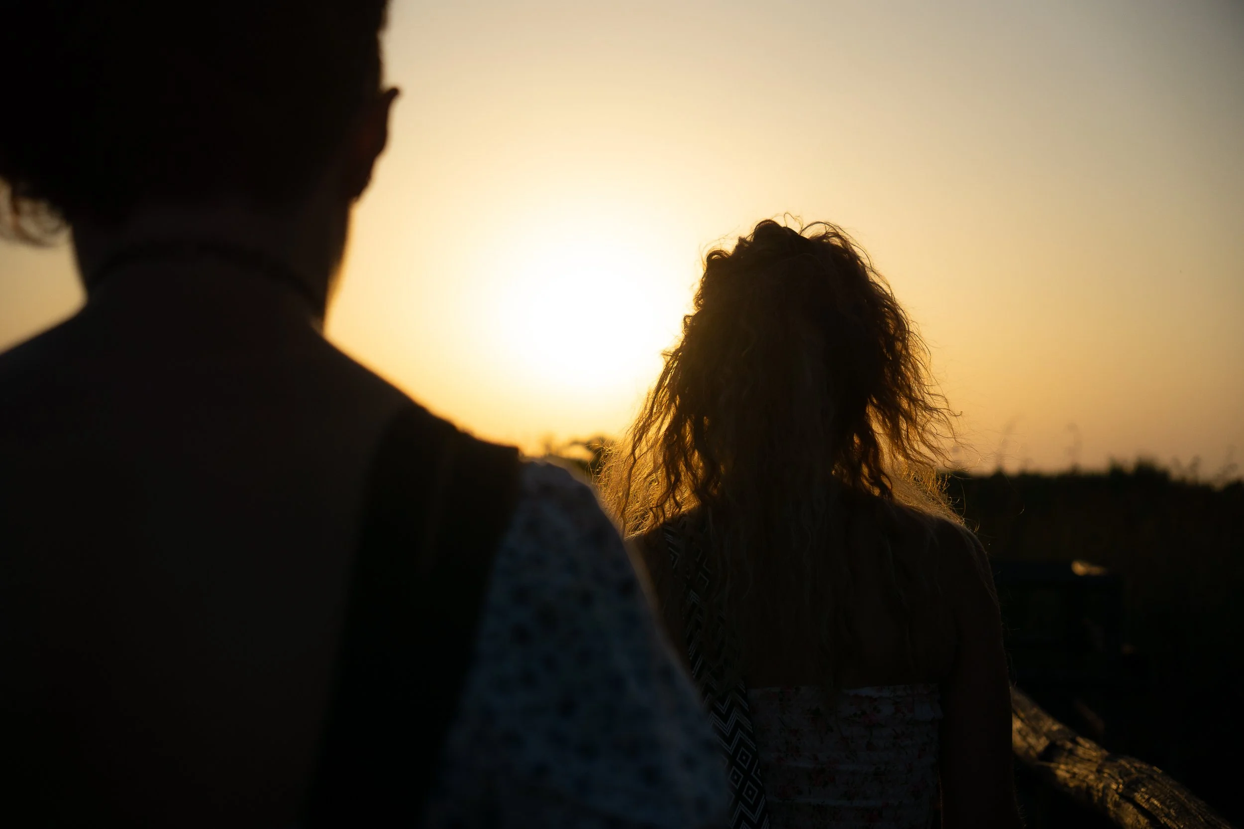 Servizio fotografico al tramonto in villa in Toscana