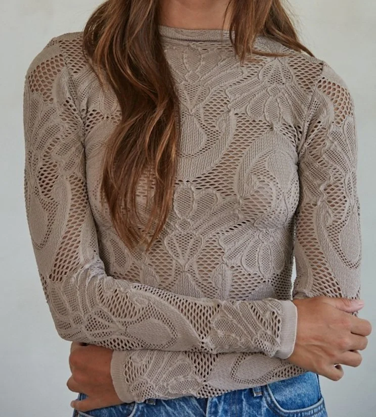 Ash Mauve Seamless Mock Neck